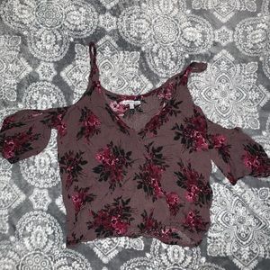 Cropped flower shirt